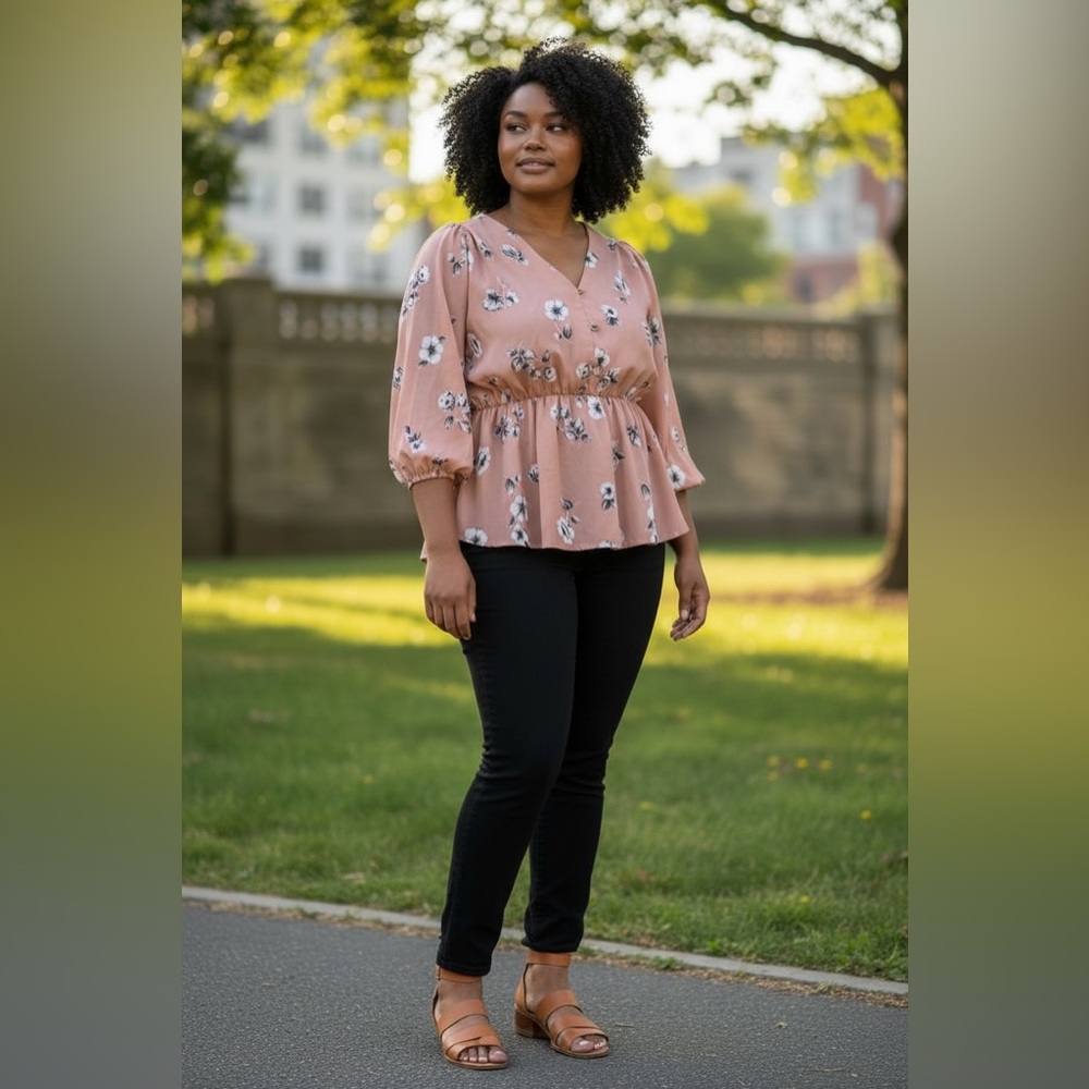 Sienna Sky Blush Floral Blouse